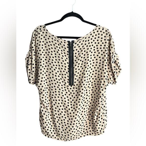 Splendid ivory Flutter Sleeve Blouse Relaxed Fit size medium - Picture 2 of 8